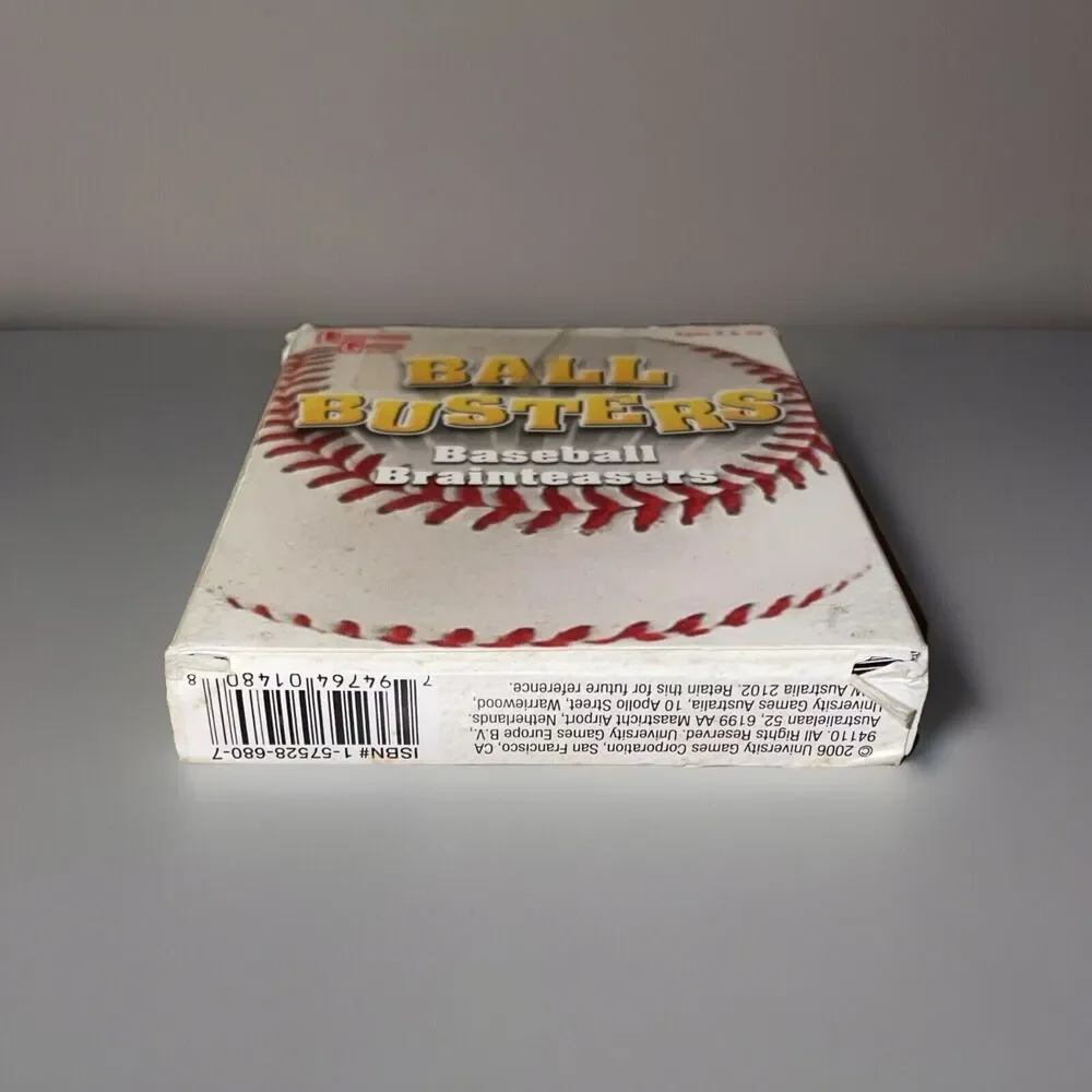 University Games Sealed Ball Busters Baseball Brainteasers and Trivia, 55 Cards